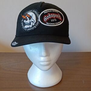 Godspeed New York Premium Goods Trucking Company GS Black Dual Patch Trucker Hat